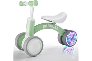 Cawhad Colorful Lighting Baby Balance Bike for 1 Year Old Boy and Girl Gift,10-36 Month Toddler Balance Bike-No Pedal 4 Silence Wheels-Soft Seat First Riding on Toys,First Birthday Gifts.