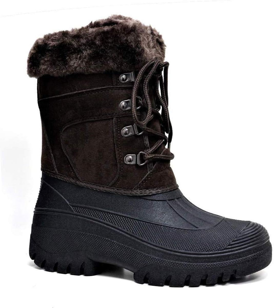 GroundWork LS005 Womens Mukker Stable Yard Winter Snow Lace Up Boots
