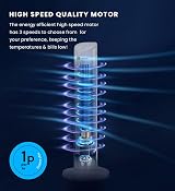 PureMate 31-Inch Tower Fan with Oscillation and Aroma Function - 3 Speeds view 4