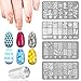 4 PCS DIY Nail Art Finger Templates Image Polish Stamp Plates Stamper Scraper Kit Stamping Beauty Manicure Tools