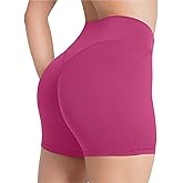 Sunzel No Front Seam High Waist Gym Shorts for Women, Squat Proof Biker Shorts with Tummy Control for Yoga Workout Running