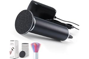 I·B·N G Electric Callus Remover for Feet, Adjustable Various Speed, Powerful Electric Foot File Sander Grinder Pedicure Hard Dead Skin Remover with 60 Sandpaper Discs and Dust Brush, Black FCR-1