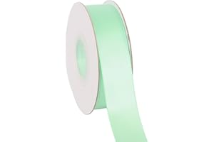 Ribbonitlux 1" wide Double Face Satin Ribbon 25 Yards (530-Mint）, Set For Gift Wrapping, Party Decor, Sewing Applications, We
