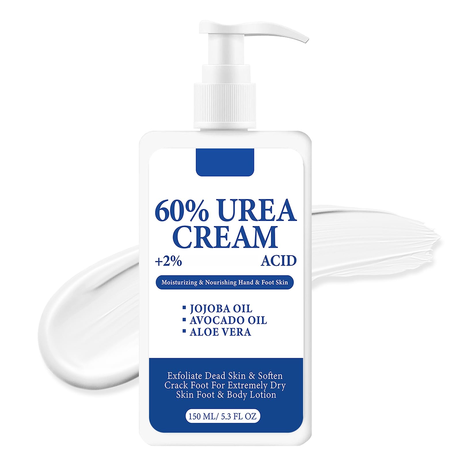 60% Urea Cream，Urea Foot Cream，Foot Cream for Cracked Heels and Dry Skin Athletes Foot Cream Cracked Heel Repair Cream Cracked Heel Repair Cream for Feet and Hand 150g
