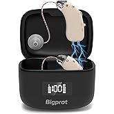 Bigprot OTC Hearing Aids for Seniors, 2026 Rechargeable Digital Sound Amplifier with Noise Cancelling for Adults, Lightweight Beginner-Friendly Hearing Aids for People Hard of Hearing (Black)