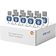Elitech 10 Pack Temperature Data Logger Single Use 90 Days in-Transit Trip Disposable Temperature Recorder PDF Report Tiny but Elite TinyUSB -10～40℃