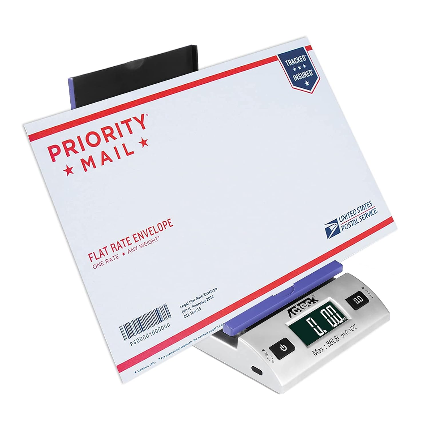Acteck 86LBx0.1OZ Digital Shipping and Postal Scale with Batteries and AC Adapter (A-DS86 Blue): Industrial & Scientific