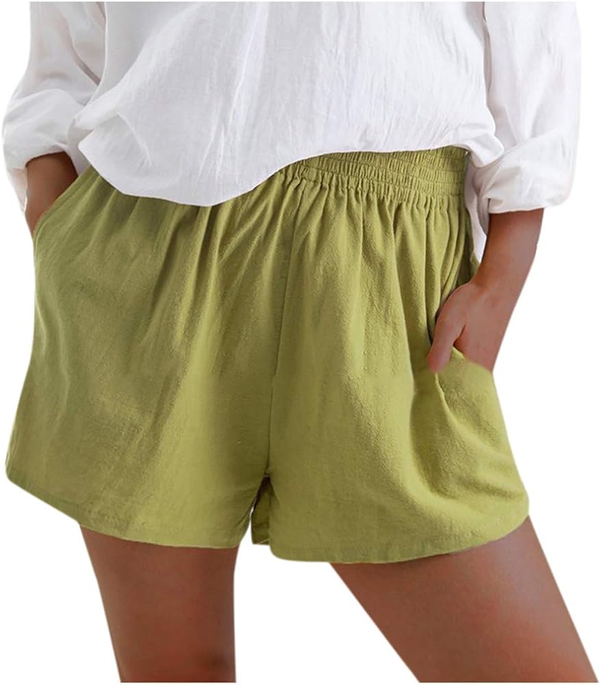 plus size shorts elastic waist