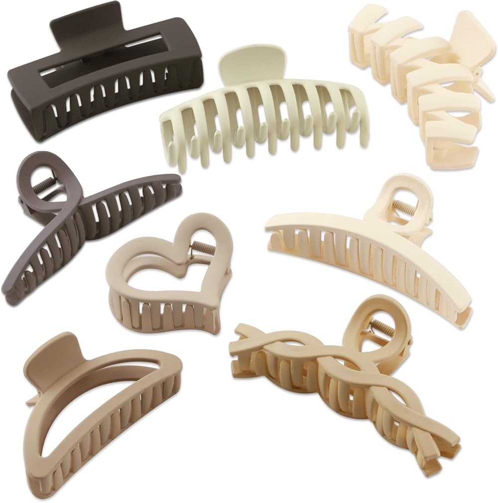 Keiby Citom Hair Claw Clips 8pcs Thick Hair Non-Slip Large Clamps