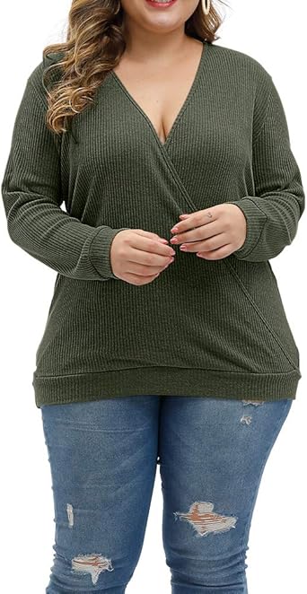 plus size v neck jumpers