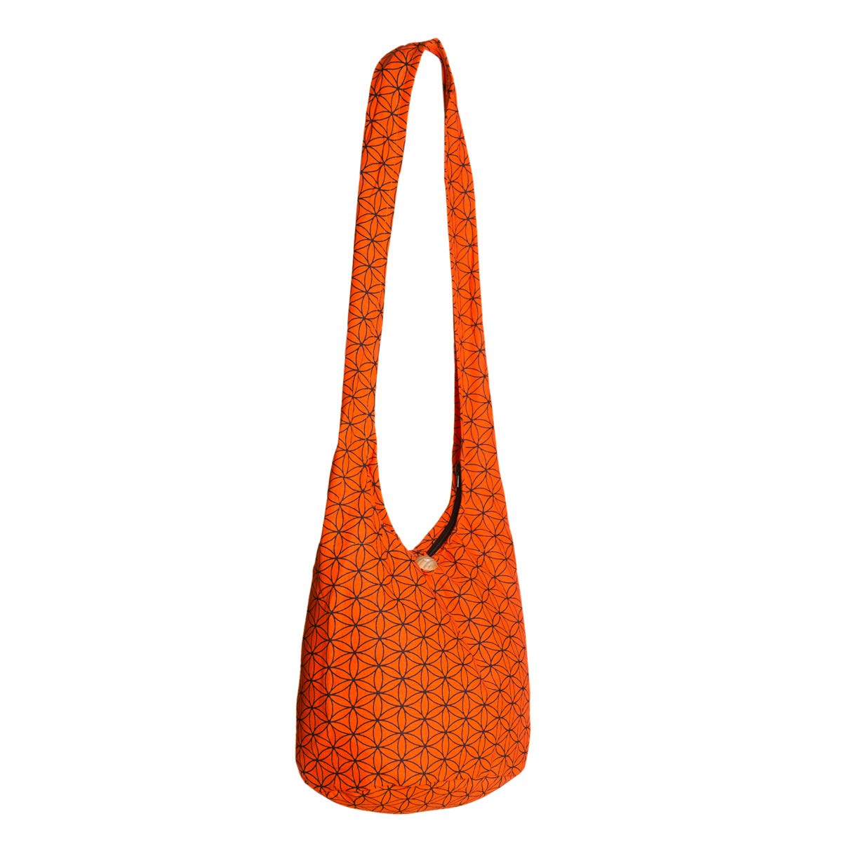 PANASIAM Shoulderbag Flower of Life, in orange, L
