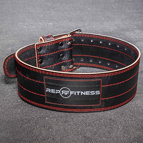 Rep 4â€ Black Leather Lifting Belt â€“ Lower Back and Abdominal Support for Weightlifting â€“ Size Medium