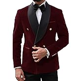 Mens Jacket Paisley Shawl Lapel Double Breasted Blazer Jacket Slim Fit Prom Tuxedo