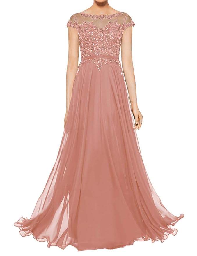 Buy Mother of The Bride Gown Chiffon Lace Appliques Evening Party