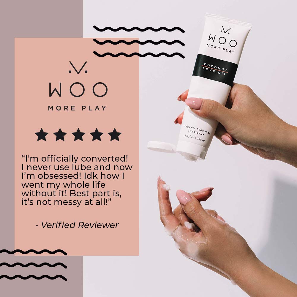 Woo More Play Coconut Love Oil (3.3 oz) Lubricant Designed with