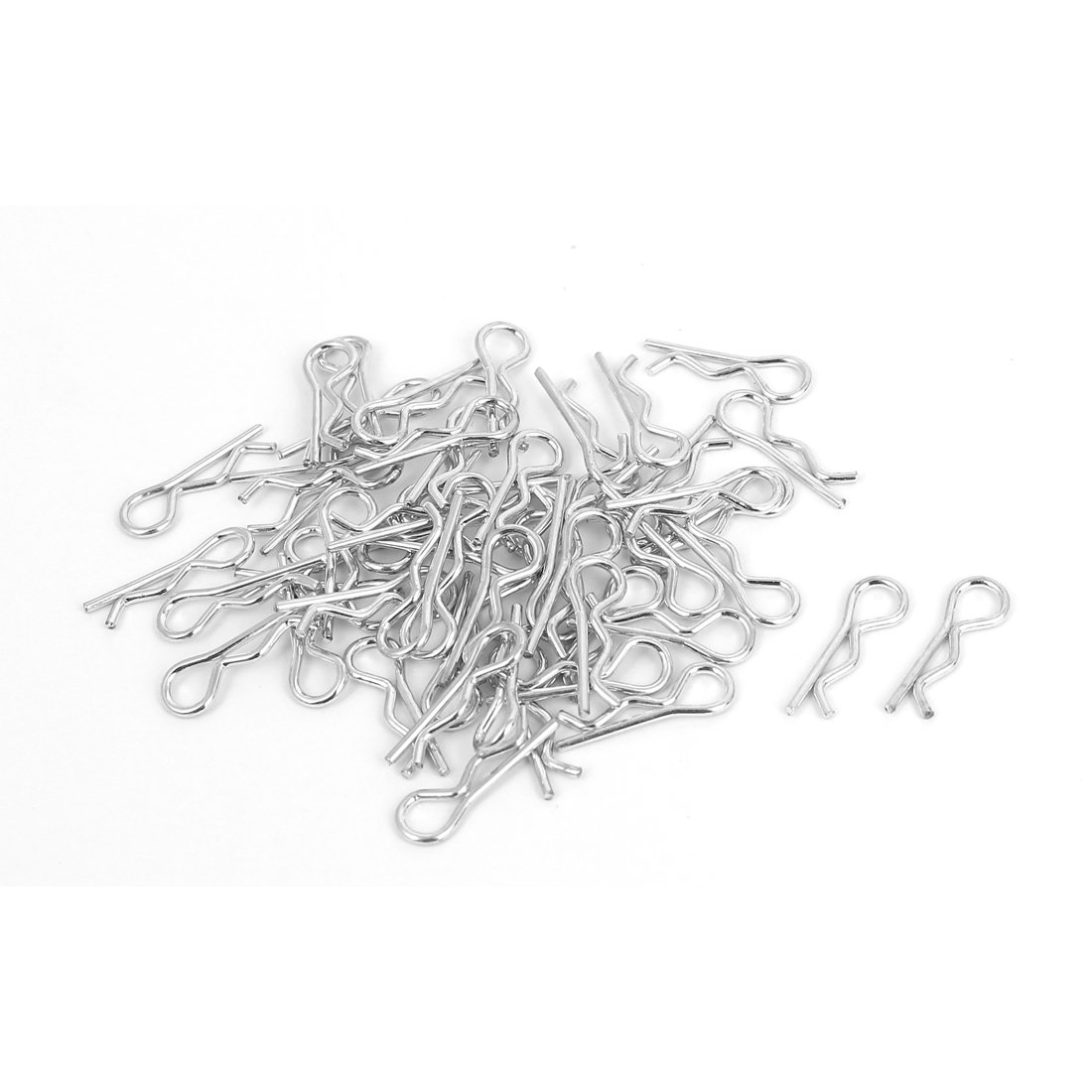 Sourcingmap a15122800ux1114 1mm x 16mm Hair Pin Shaped Zinc Plated Cotter Clip Silver Tone 50pcs, Set of 50 Pieces
