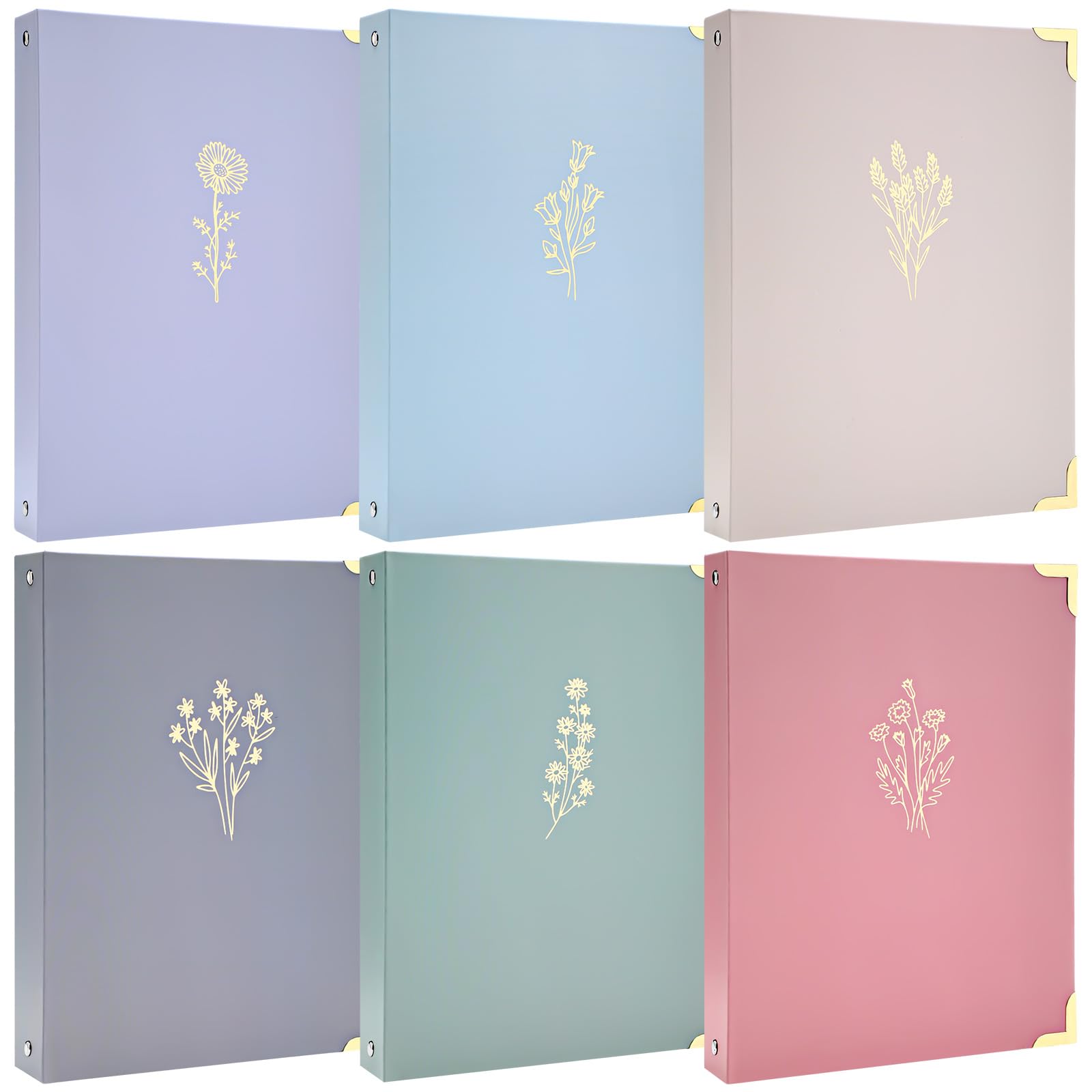 Photo 1 of Humyoun Set of 6 Aesthetic 3 Ring Binders Cute Pastel 1 Inch Binder Fits Letter Sized Paper Size 8.5'' x 11'' Sturdy Binder with Pocket Organizer for Home Office Supplies Work Gift