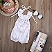 Infant Baby Girl Romper Anchor Bodysuit Jumpsuit Outfits Sunsuit Ruffles Clothes (0-6 Months, White)