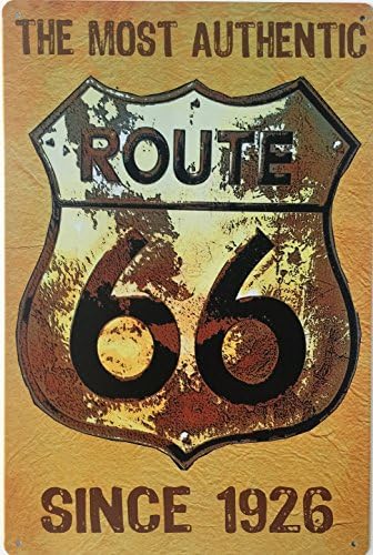 Dehavre Route 66 The Most Authentic Since 1926 Travel Vintage Rustic Distressed Home Decor Poster Tin Sign 8x12 inch