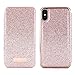 Ted Baker PERI Mirror Folio Case for iPhone Xs/X, Premium Folio Cover for Professional Women/Girls - Rose Gold