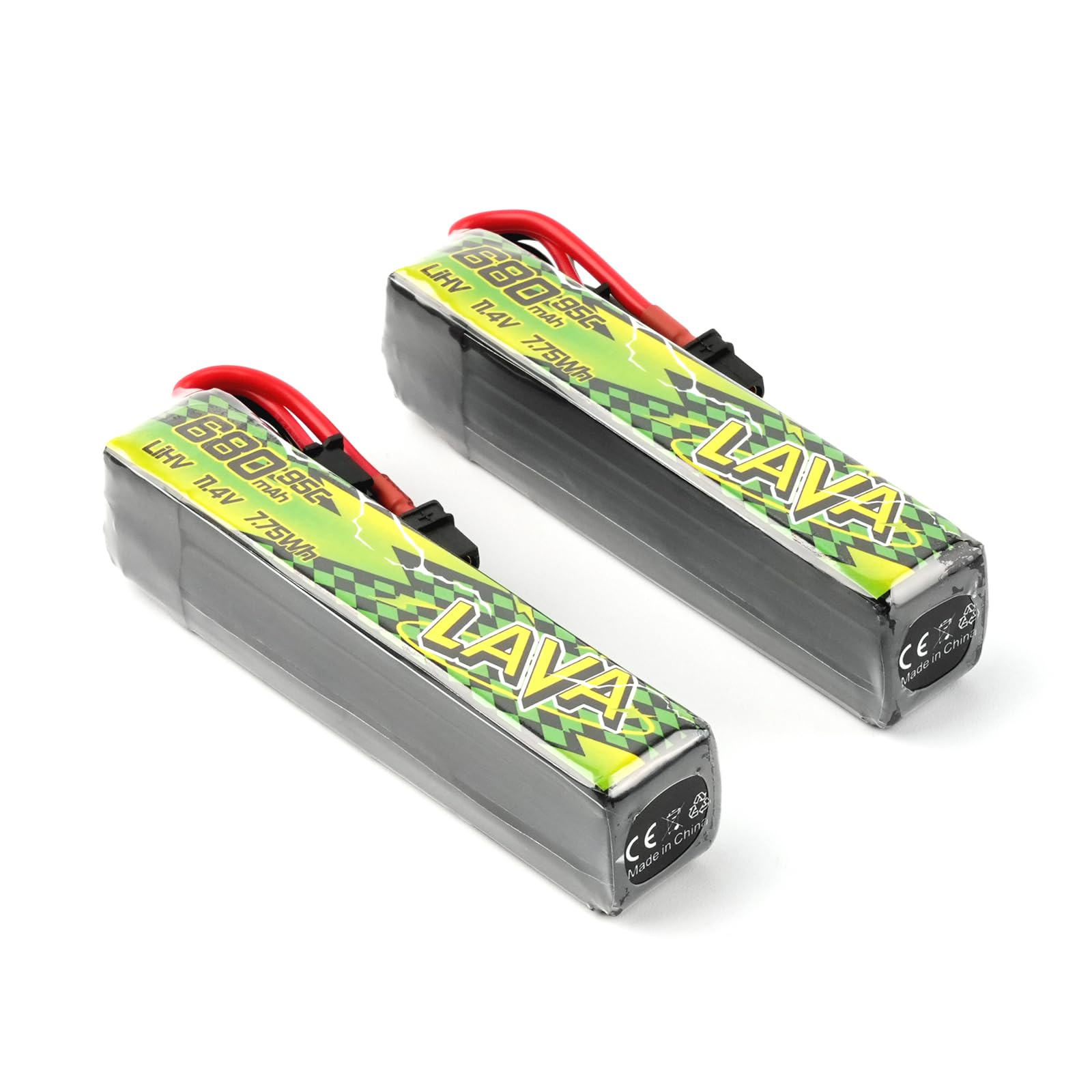 BETAFPV 2pcs LAVA II 3S 680mAh Battery 11.4V 95C LiHV Battery with XT30 Connector JST-XH2.54 Charge Plug Compatible for Brushless Whoop Drone Quadcopter like Pavo20 Pro II Brushless Whoop Quadcopter