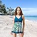 wantdo Women's One Piece Bikini Swimsuit High Waisted Swimwear Green US 8-10
