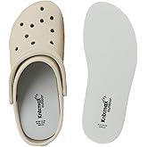 Knixmax Outdoor Men Women Insoles for Crocs Ultra-Thin Comfort Shoe Inserts for Garden Clogs, Nurse, Chef, Water Shoes, Waterproof Replacement Barefoot Liners Breathable Pad Grey Size 13 /EU46