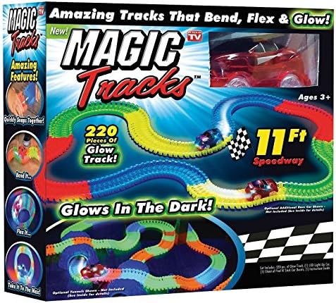 Race Magic Tracks The Amazing Racetrack That Can Bend, Flex and Glow (Random Color Car) (220 PCS)