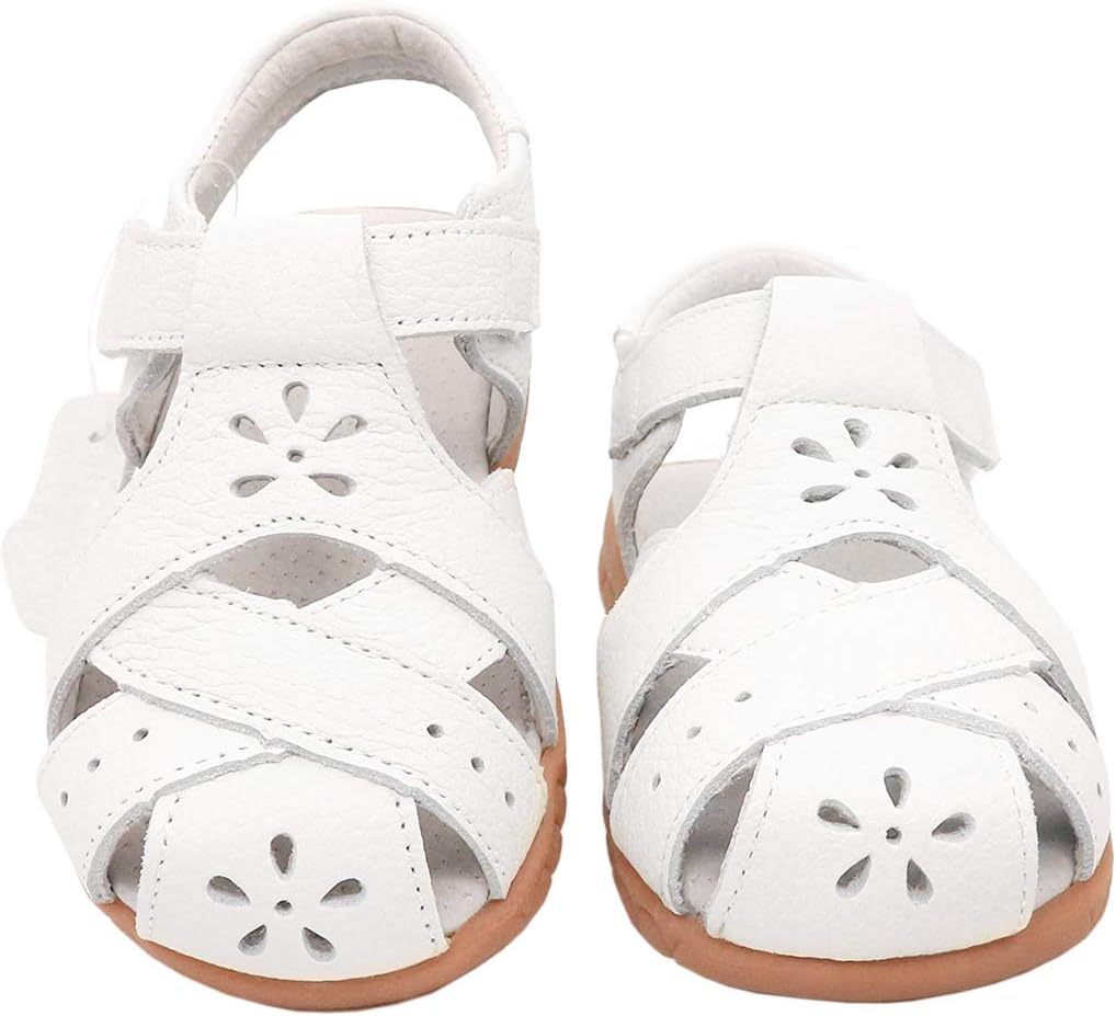 Boy's Girl's Closed Toe Sandals Kids Outdoor Leather Fisherman Sandals Summer Casual Flat Beach Walking Shoes Size