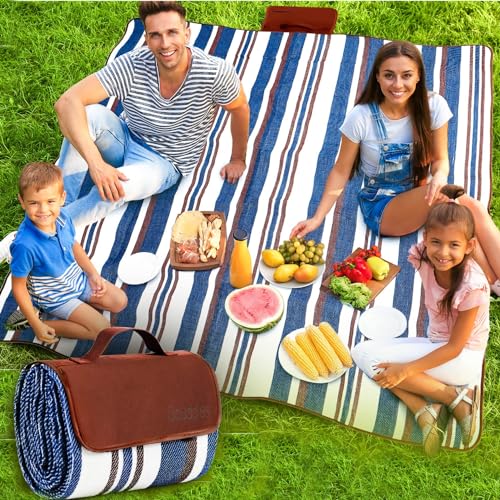 scuddles Extra Large Picnic Blanket Dual Layers Beach Blanket
