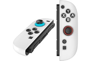 RAIALL Soft Replacement Shell Case for Nintendo Switch 2 Joy Con Controllers, Protective Silicone Cover for Switch 2 Joy Cons Handheld Controller, White