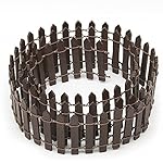 40 Inch Miniature Fairy Wood Picket Fence for Garden Decoration
