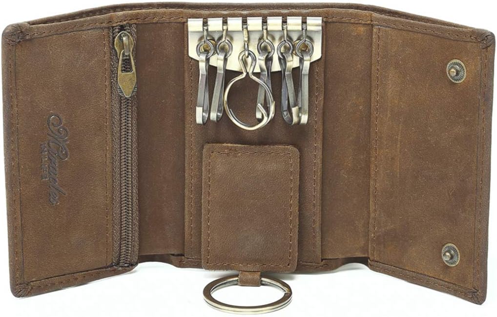 Key Wallet Women Leather Multifunction RFID Blocking Mini