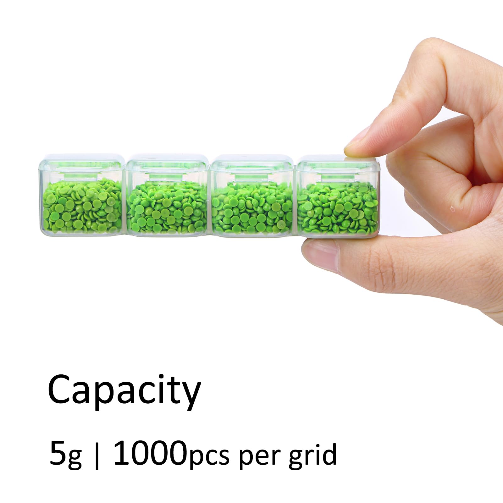 SGHUO 280 Slots 10pcs 28 Grids Diamond Painting Boxes Plastic Organizer, Bead Organizer