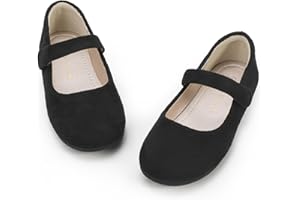 Hehainom Toddler Girls Flats Mary Jane Flower Girl Dress Shoes School Wedding Party Shoes