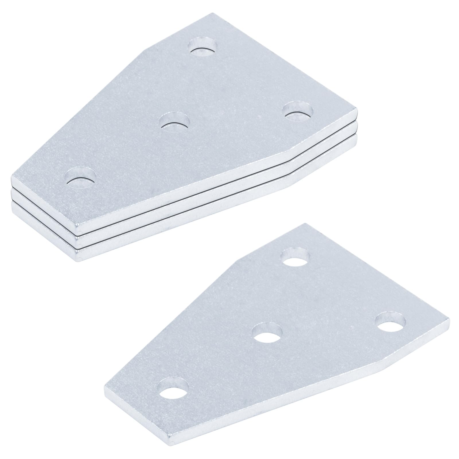 Photo 1 of heneng 4 Pcs 4 Hole Flat Tee Plate for 1-5/8" Strut Channel, Flat Connector Bracket, 7/32" Thick