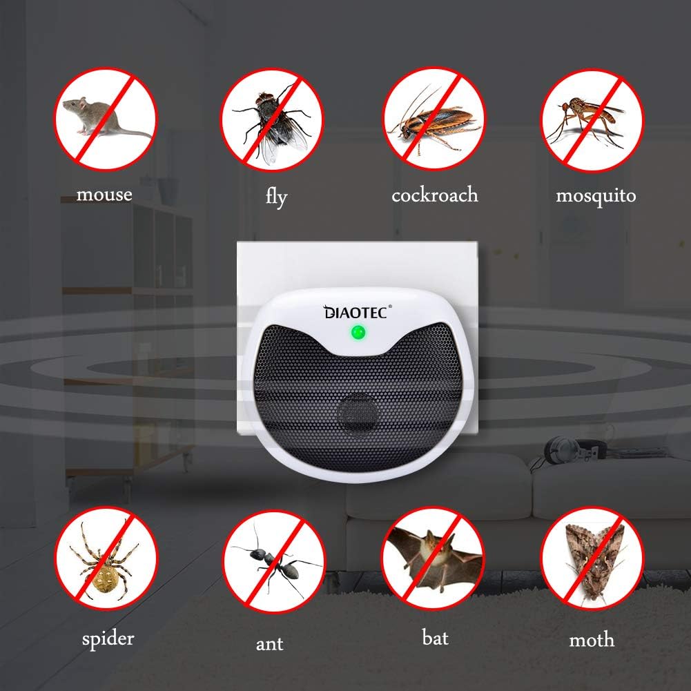 Diaotec Rodent Squirrel Repellent Ultrasonic Pest Deterrent Control Chaser Rodents Mouse Rats and Insects : Garden & Outdoor