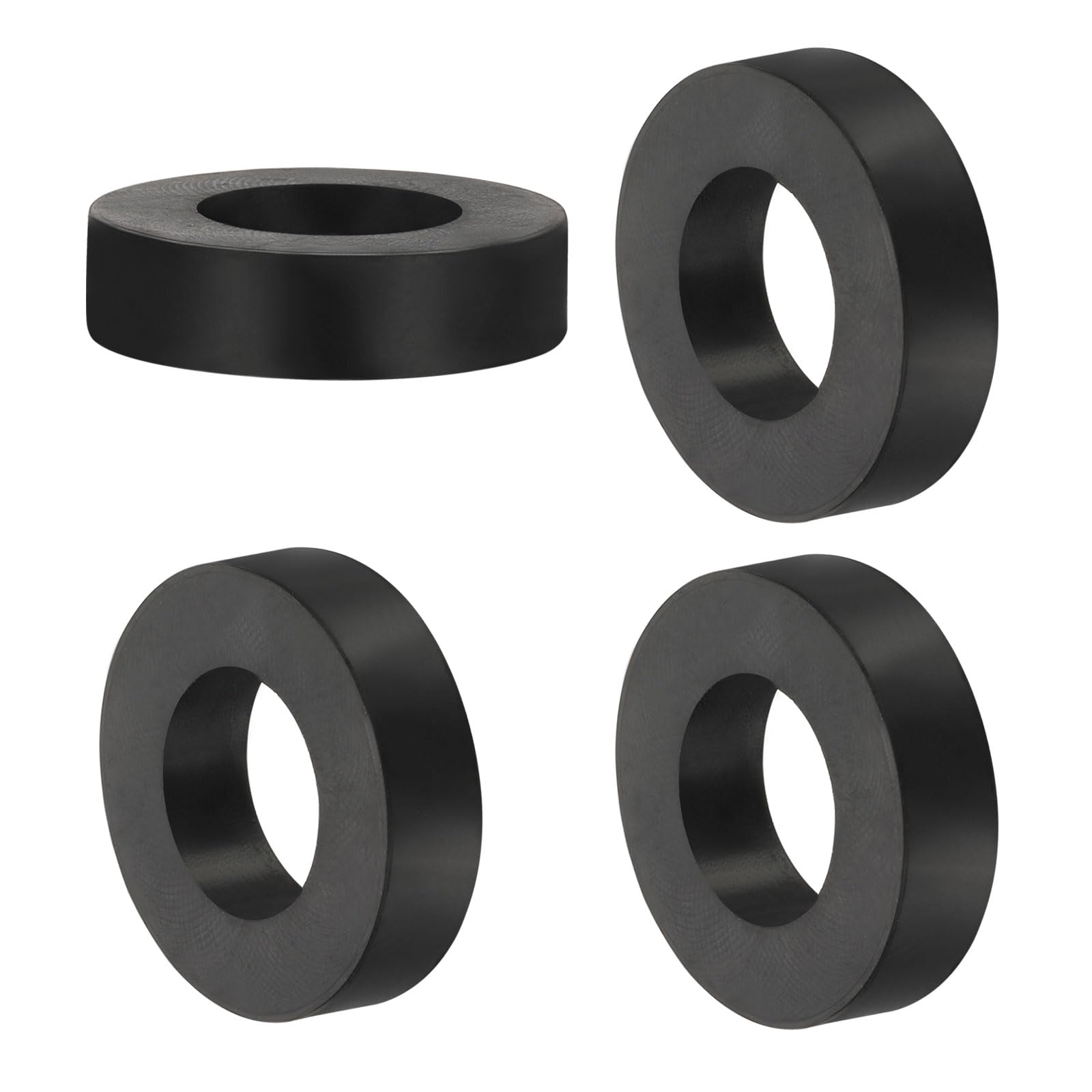 PATIKIL Multi Purpose Rubber Spacer, 4 Pcs 22mm ID x 40 OD x 10mm T Neoprene Round Anti-Vibration Isolation Pads Isolator Rubber Bushings Spacer Washer for HVAC Bolts Car Accessories — image 1