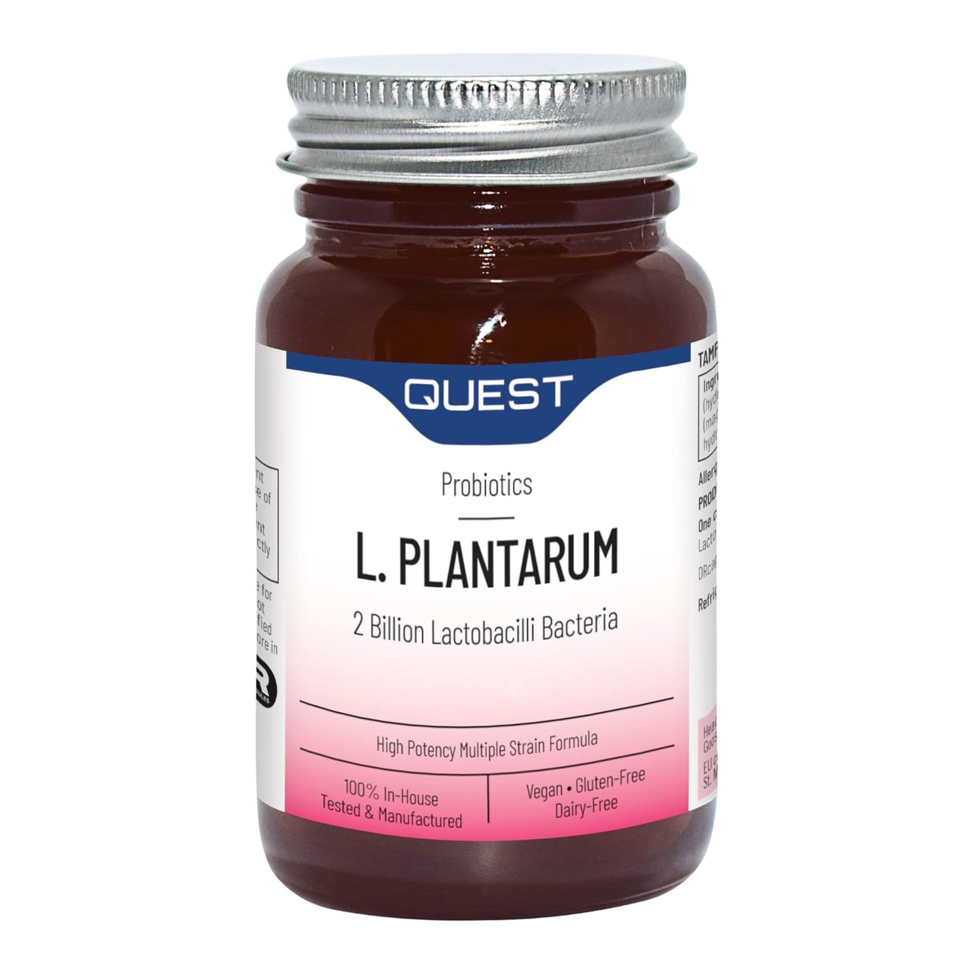 Quest L Plantarum Probiotic Capsules 2 Billion CFU for Immune & Digestive Support. Helps Restore Gut Friendly Bacteria & Regulate Immune Responses. Vegan & Gluten Free (45 Capsules)