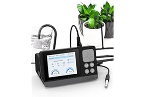 J&A JASON AEROBIC J&A Automatic Watering System for Potted Plants Drip Irrigation Kit Self-Watering System with Timer, Thermometer, Hygrometer for Indoor Plants, Grow Tent (Black)