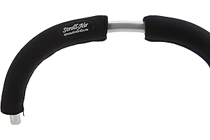 StrollAir Universal Handle Sleeve Cover, Grip Bar, Replacement, BOB, Bugaboo, Baby Jogger, Uppa Baby, Bumbleride, Black, 12"