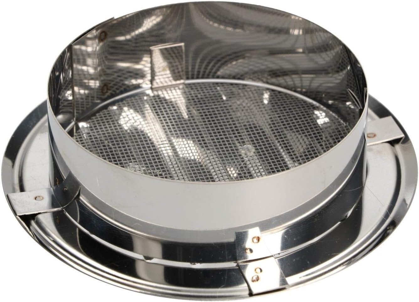 KOTARBAU - Round Ventilation Grille - 130 mm - Stainless Steel - Exhaust Grille with Screw Mount, Insect Protection, Airflow, Louvered - Image 3