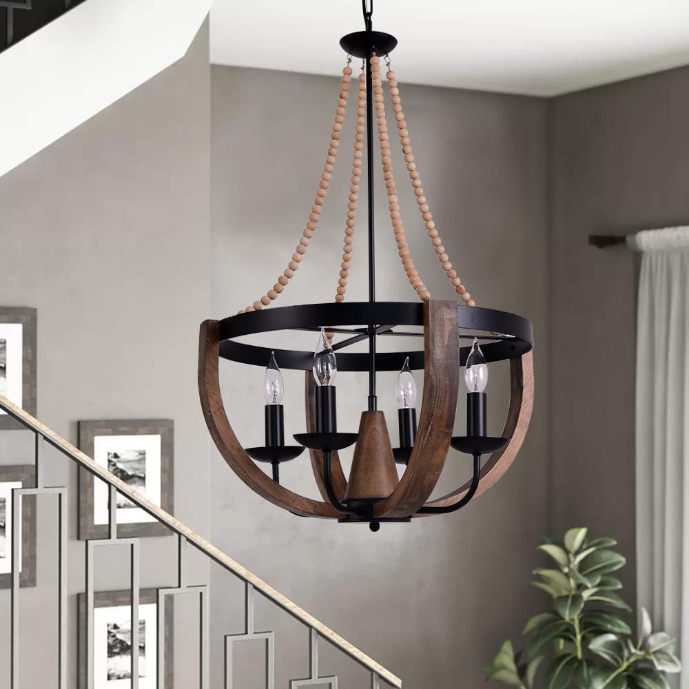round farmhouse chandelier