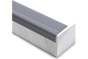 Trimold Vinyl Anti-Slip Stair Nosing, Self Adhesive Non-Slip Staircase Step, Flexible Rubber Treads Edge Protector Molding Tr