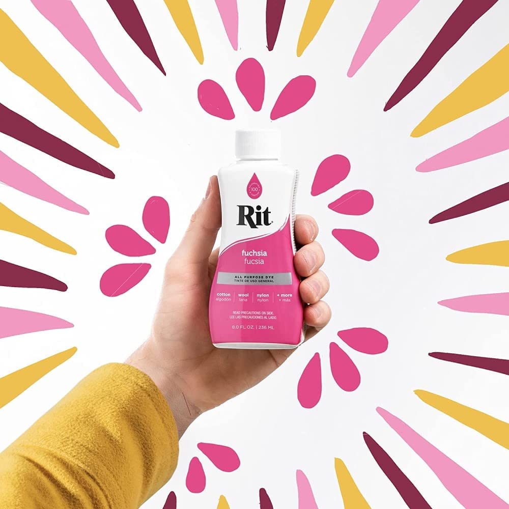 Rit Purpose Liquid Dye 236ml, Fuchsia, 236 Millilitre