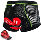 NuCamper Men's Cycling Underwear Biking Shorts 5D Gel Padded MTB Liner Breathable Quick-dry Mountain Bike Riding Undershorts