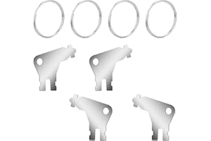 AHQiZFX 4 Pcs Metal Toilet Paper Dispenser Key, Replacement Key Compatible with GP Towel and Toilet Paper Dispensers