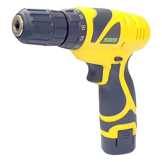 Cheston Plastic Cordless Drill Screw Driver 10mm Keyless Chuck 12V with One Battery