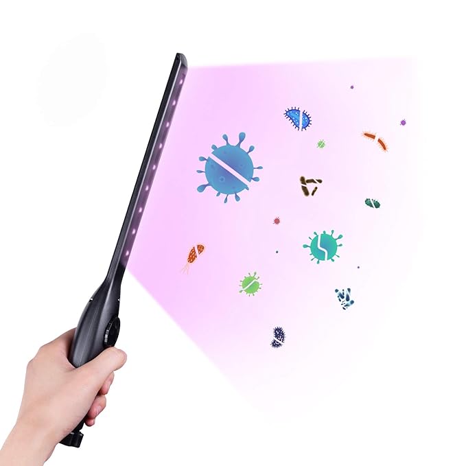 UV Light Sanitizer Wand 99.9% Sterilization Rate,Build-in 2000mAh Rechargeable Battery