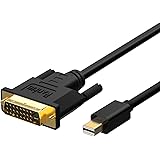 Mini DP to DVI, Rankie 6FT Gold Plated Mini DisplayPort (Thunderbolt Port Compatible) to DVI Cable - R1103